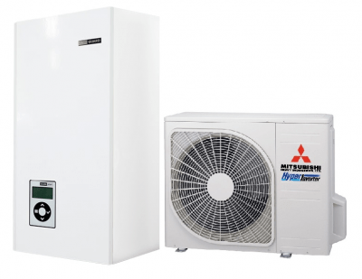 Тепловий насос Mitsubishi Heavy HeartGuard FDC 40VNX на 4,5кВт Повітря-вода (SRC40ZSX-W+HPM 60-90)
