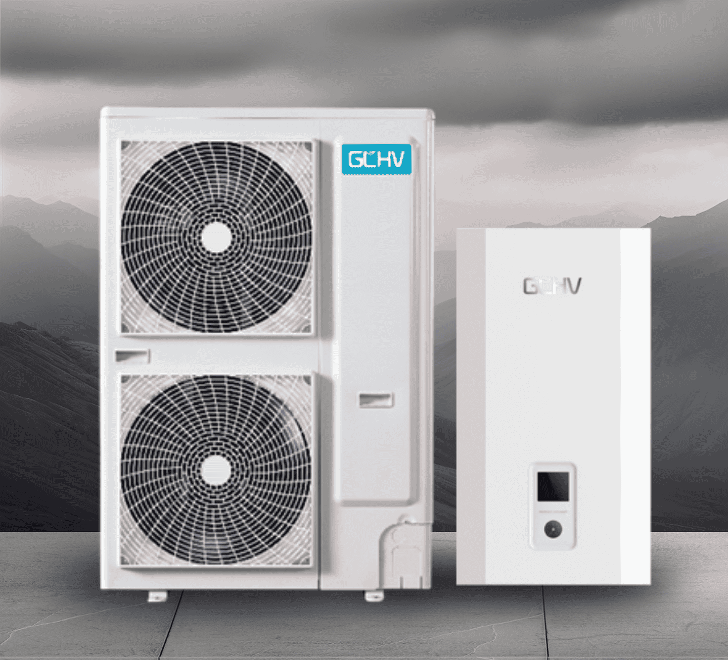 Інверторний тепловий насос Chigo GCHV CLP-V16HW/DZR4 на 16 кВт, площа до 160 м², робота при -28°С/+48°С, (380В)
