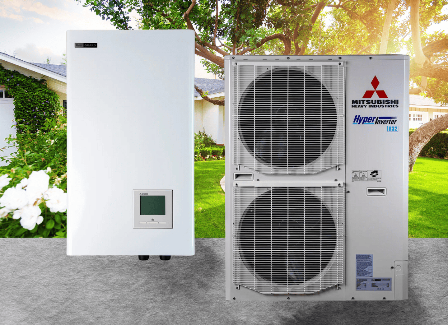 Тепловий насос Mitsubishi Heavy HeatGuard 110NX (HPM 110-160/HPC110VNX) повітря-вода на 11.2 кВт 220В