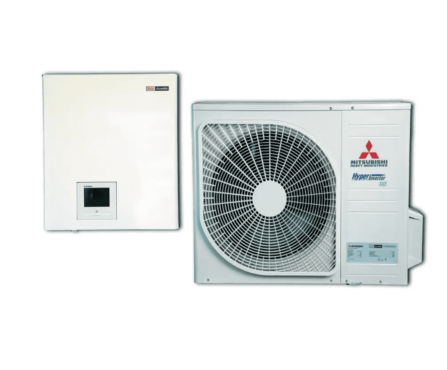 Тепловий насос Mitsubishi Heavy HeatGuard 80NX (HPM 45-80/HPC80VNX) повітря-вода на 9 кВт 220В