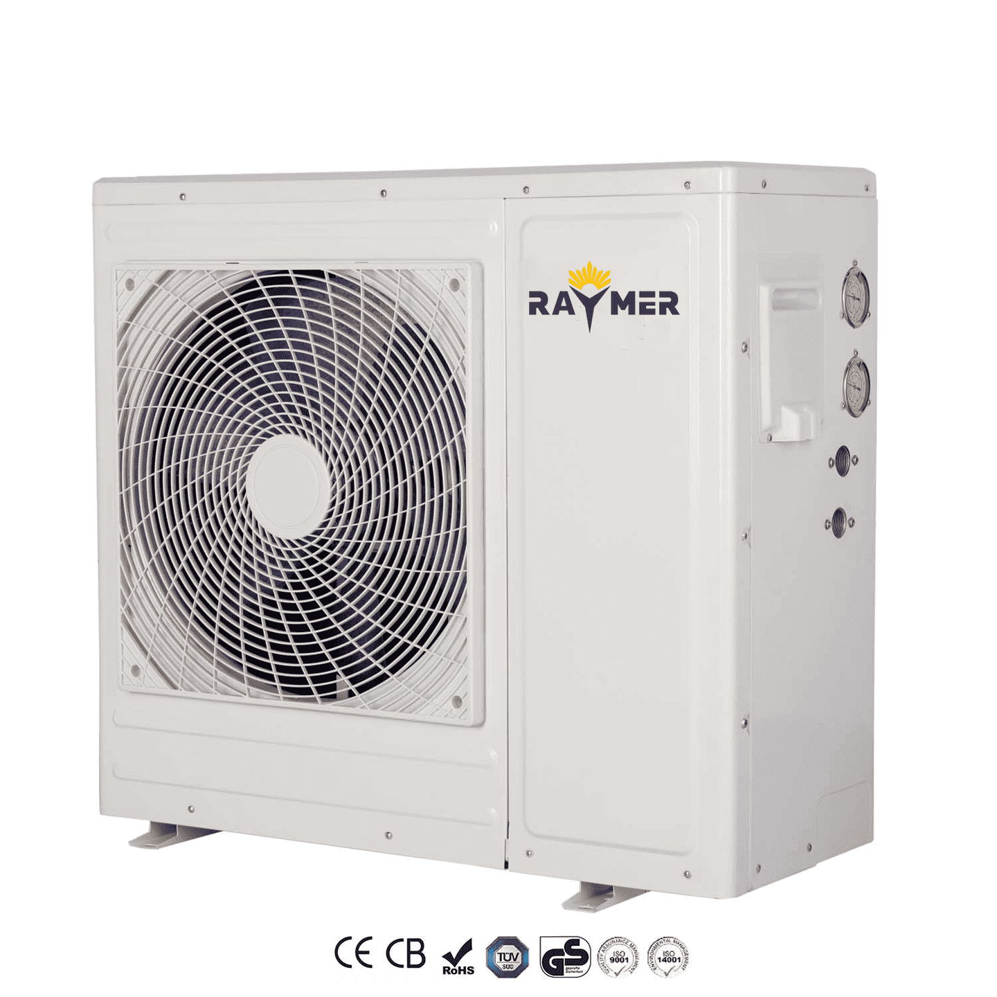Тепловий насос повітря-вода Raymer RAY-10DS1-EVI на 10 кВт, інвертор до -30°C, спліт-система до 100 кв.м. 220V