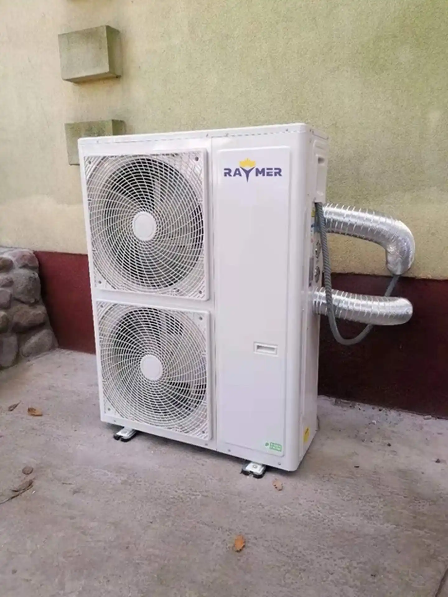 Тепловий насос повітря-вода Raymer RAY-15DS1-EVI на 15 кВт, інвертор до -30°C, спліт-система до 150 кв.м. 220в