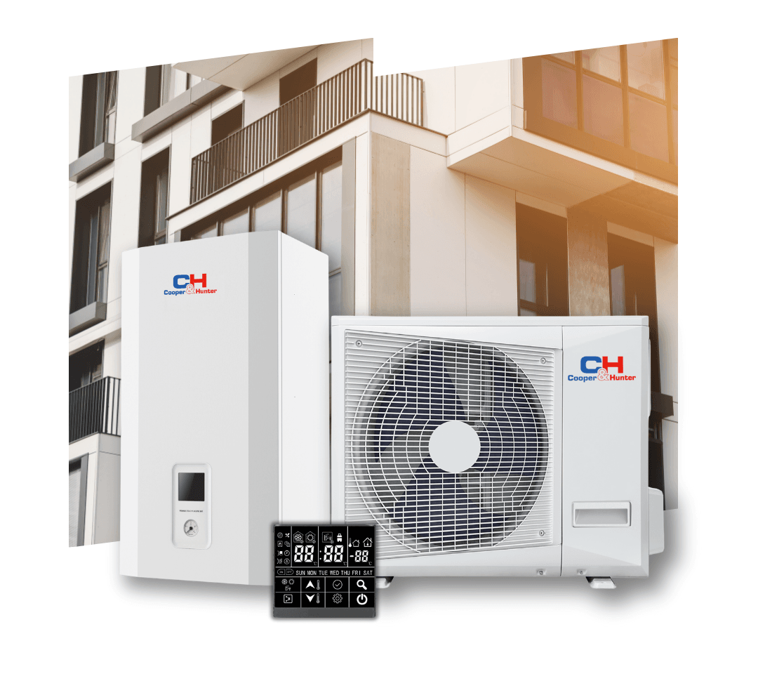 Тепловий насос Cooper&Hunter CH-HP12SIRK-E на 12кВт, серія EASY THERM R32, інвертор до -25°C