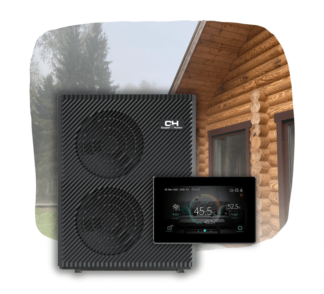 Тепловий насос Cooper&Hunter EcoPower R290 CH-HP22UIMPZM на 22 кВт, до -25°C, 380В