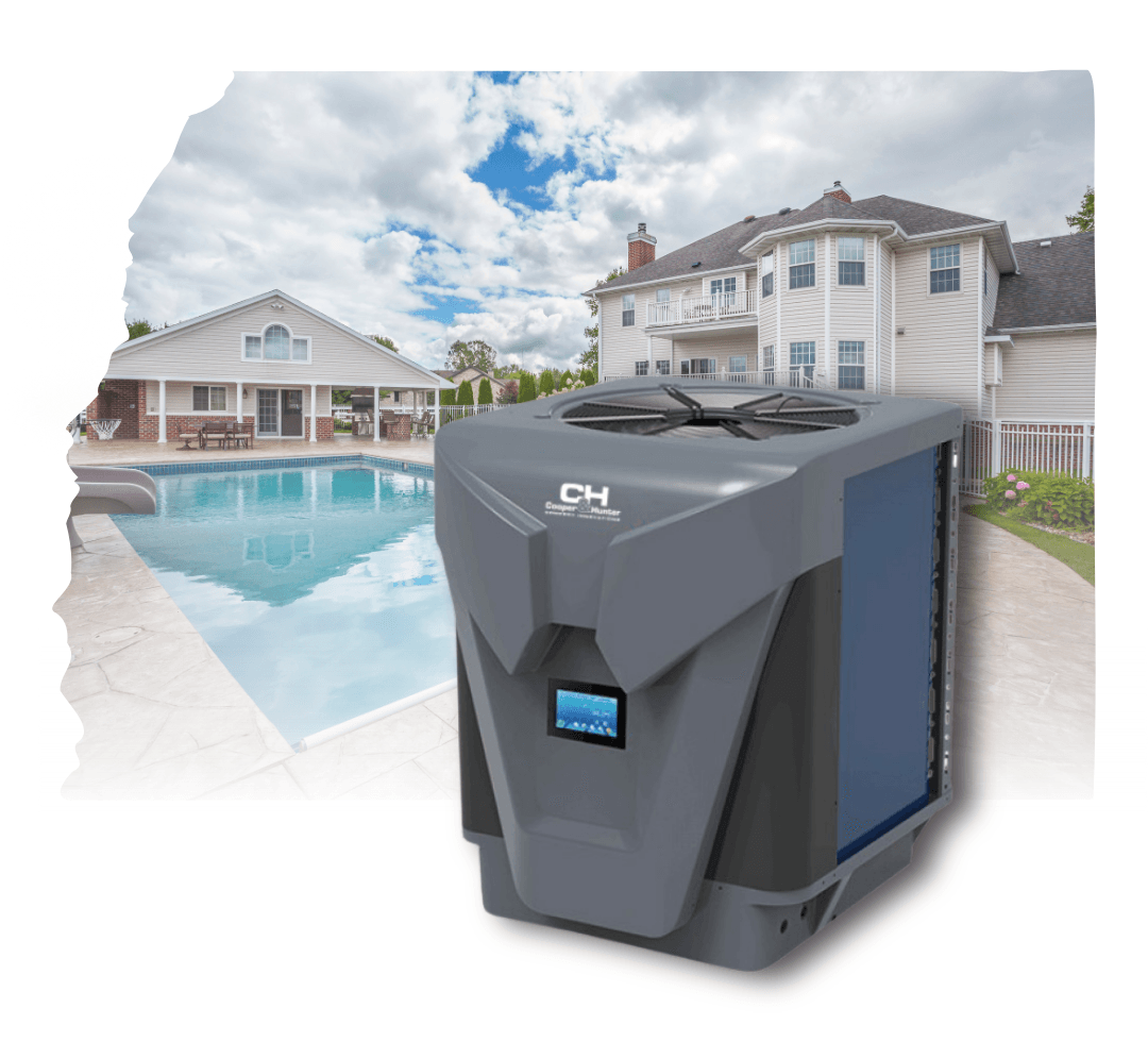 Тепловий насос Cooper&Hunter CH-HP080LTIRK, Turbo Inverter для нагріву води в басейнах 68-136 м3