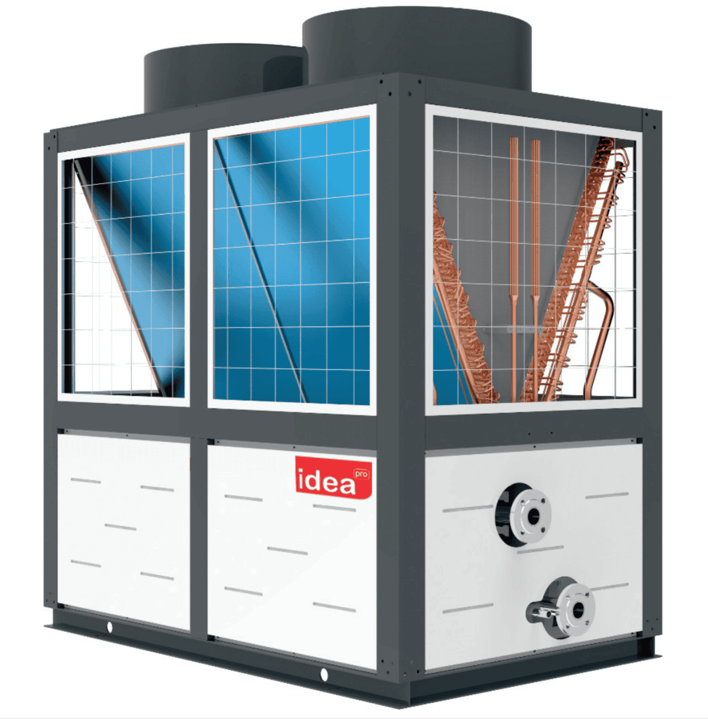 Тепловой насос чиллер IDEA Pro ISW-80H-SA0N1, моноблок до 78 кВт для отопления