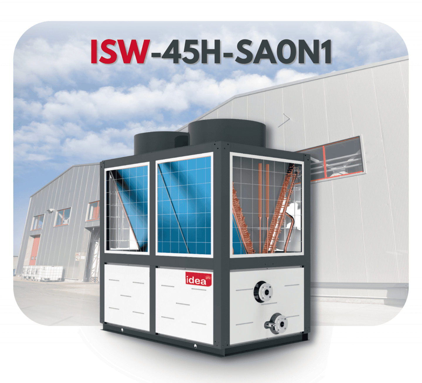 Тепловий насос-чиллер IDEA Pro ISW-45H-SA0N1, моноблок до 45 кВт для опалення