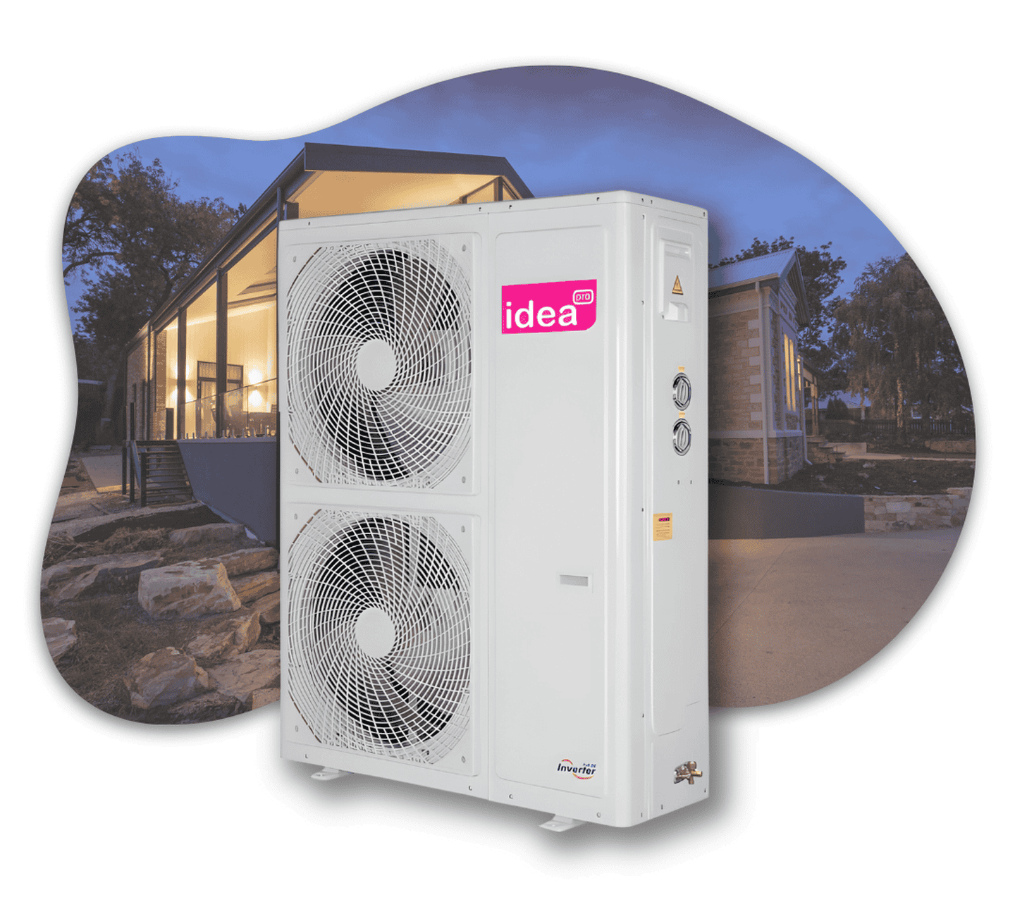 Інверторний тепловий насос IDEA Pro моноблок ISW-18FM2-DRN1 повітря-вода на 18 кВт (компресор Panasonic EVI)