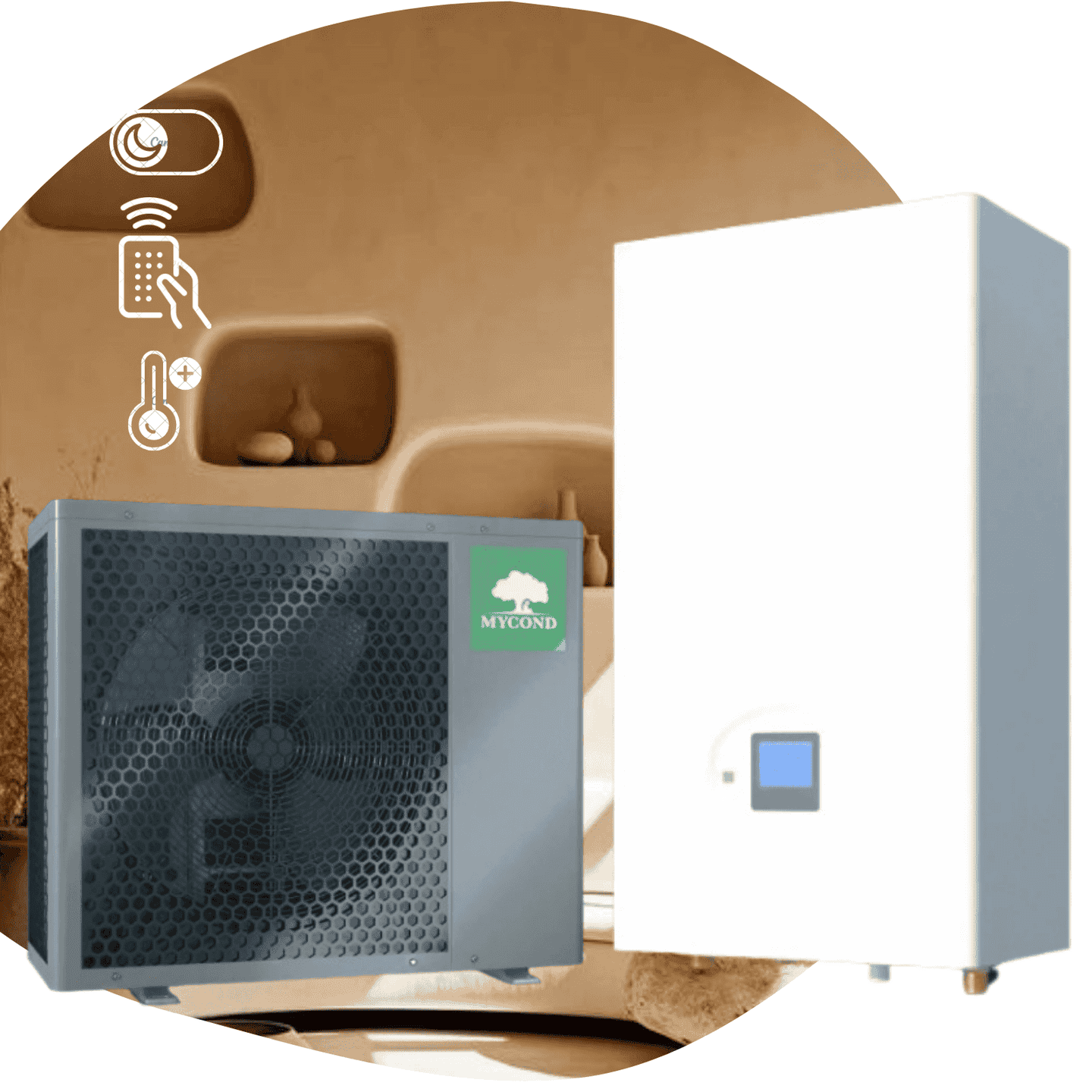 Тепловий насос MYCOND BeeHeat MHS-N8BH/MHS-U8BH повітря-вода на 7,9 кВт