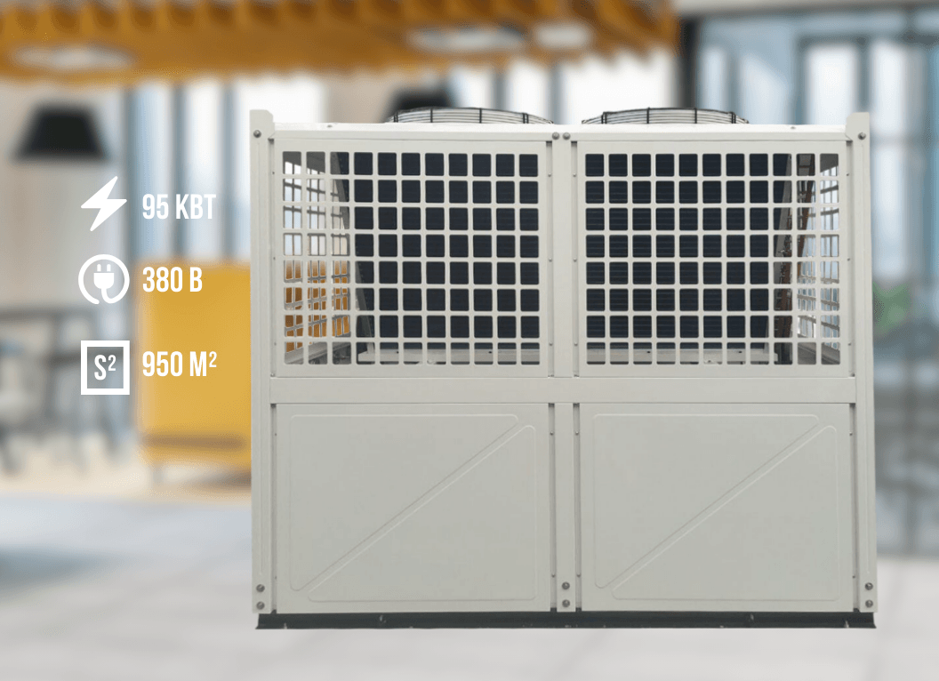 Тепловий насос (моноблок) LogicPower LP-95 на 95 кВт, 380, 950 кв. м