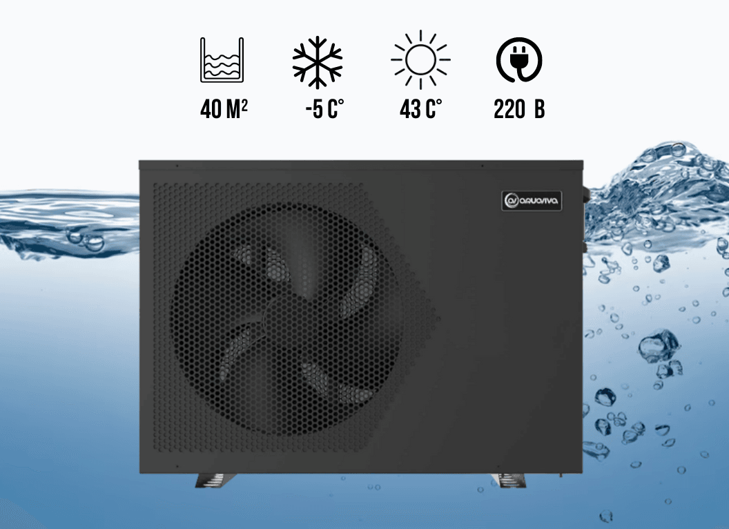 Тепловий насос для бассейну Aquaviva Model 9 ON/OFF (9,2 кВт), 220 В, об’єм басейну до 40 м³