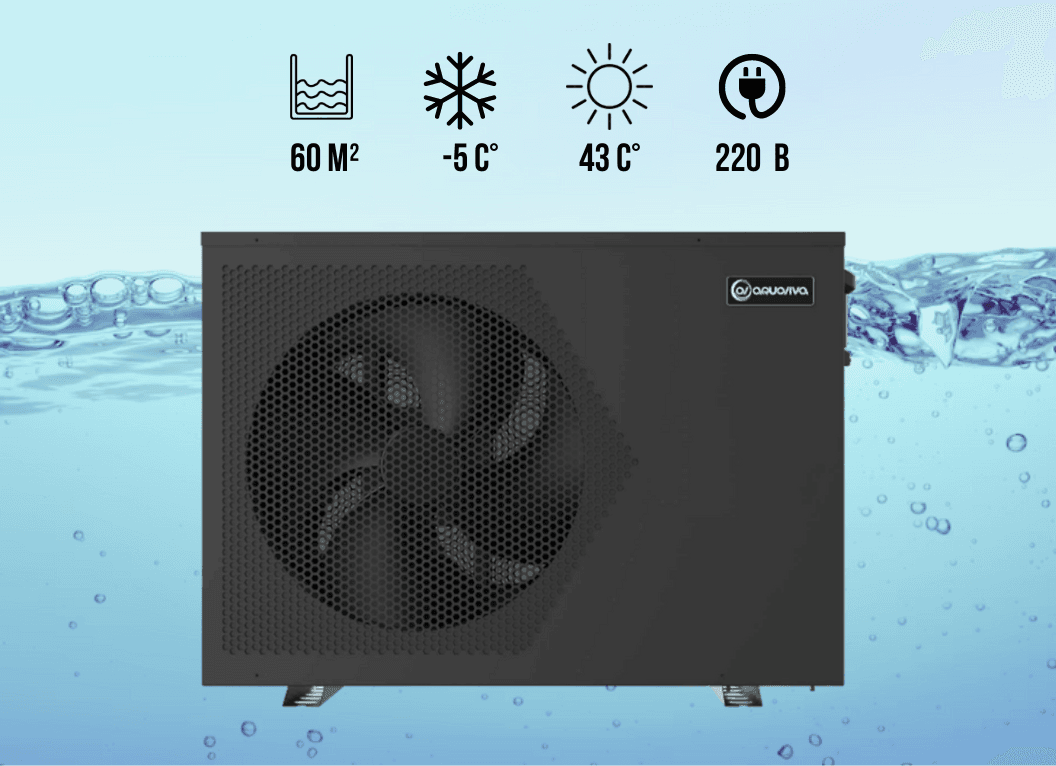Тепловий насос для басейну Aquaviva Model 12 ON/OFF (12,4 кВт), 220 В, об’єм басейну до 60 м³