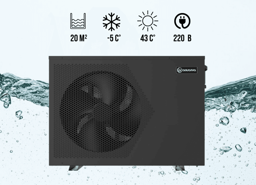 Тепловий насос для басейну Aquaviva Model 6 ON/OFF (6 кВт), 220 В, об’єм басейну до 20 м³