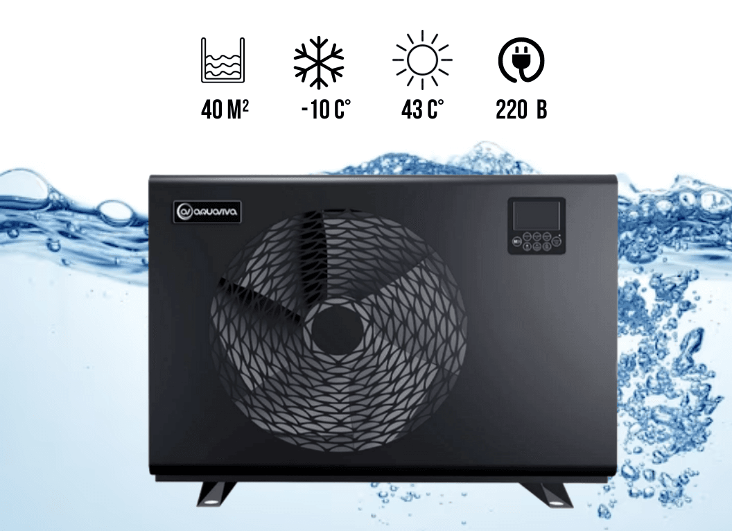 Инверторный тепловой насос для бассейна Aquaviva Superior 9 (9.03 кВт), 220 В, обьем бассейна до 40 м³