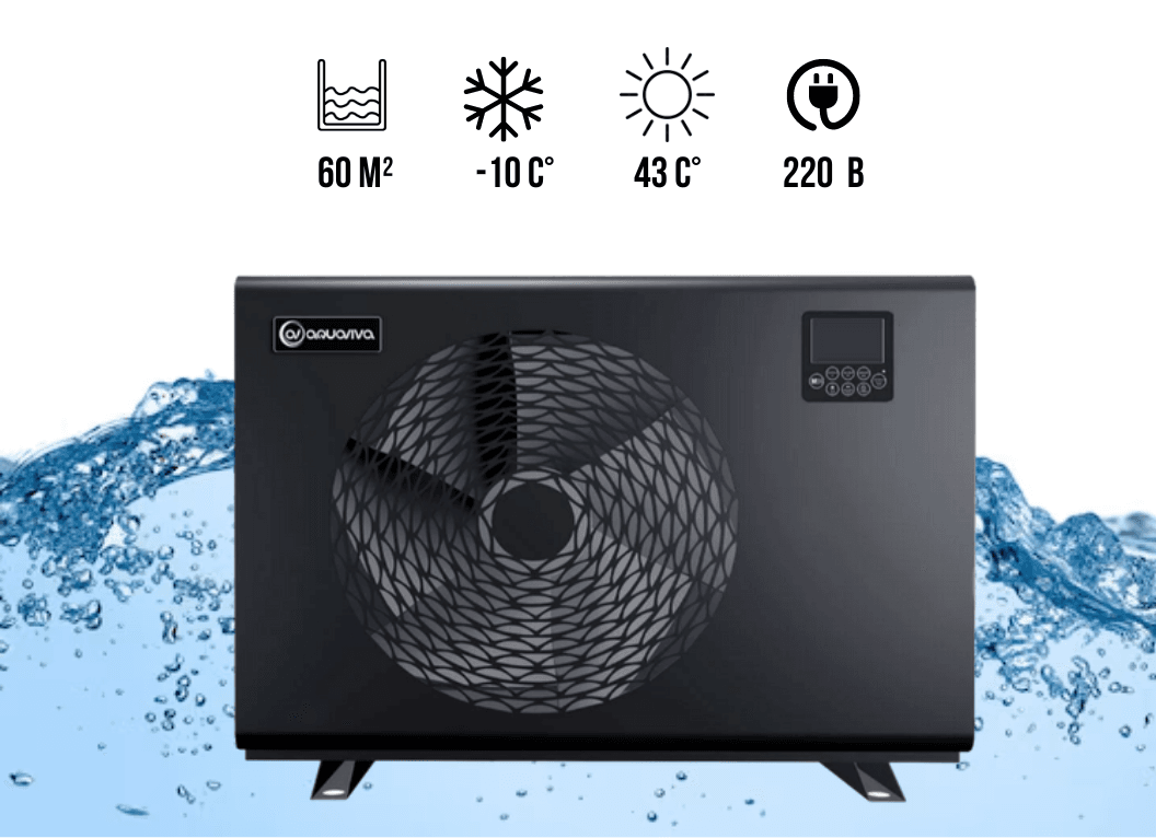 Инверторный тепловой насос для бассейна Aquaviva Superior 12 (12,03 кВт), 220 В, обьем бассейна до 60 м³
