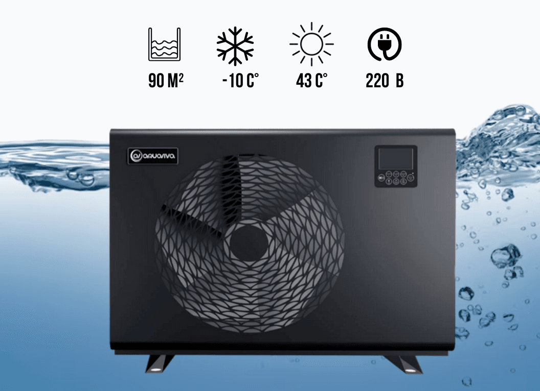 Инверторный тепловой насос для бассейна Aquaviva Superior 19 (19.21 кВт), 220 В, обьем бассейна до 90 м³