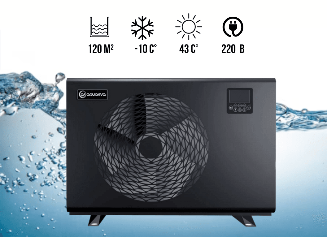 Инверторный тепловой насос для бассейна Aquaviva Superior 27 (27.28 кВт), 220 В, обьем бассейна до 120 м³