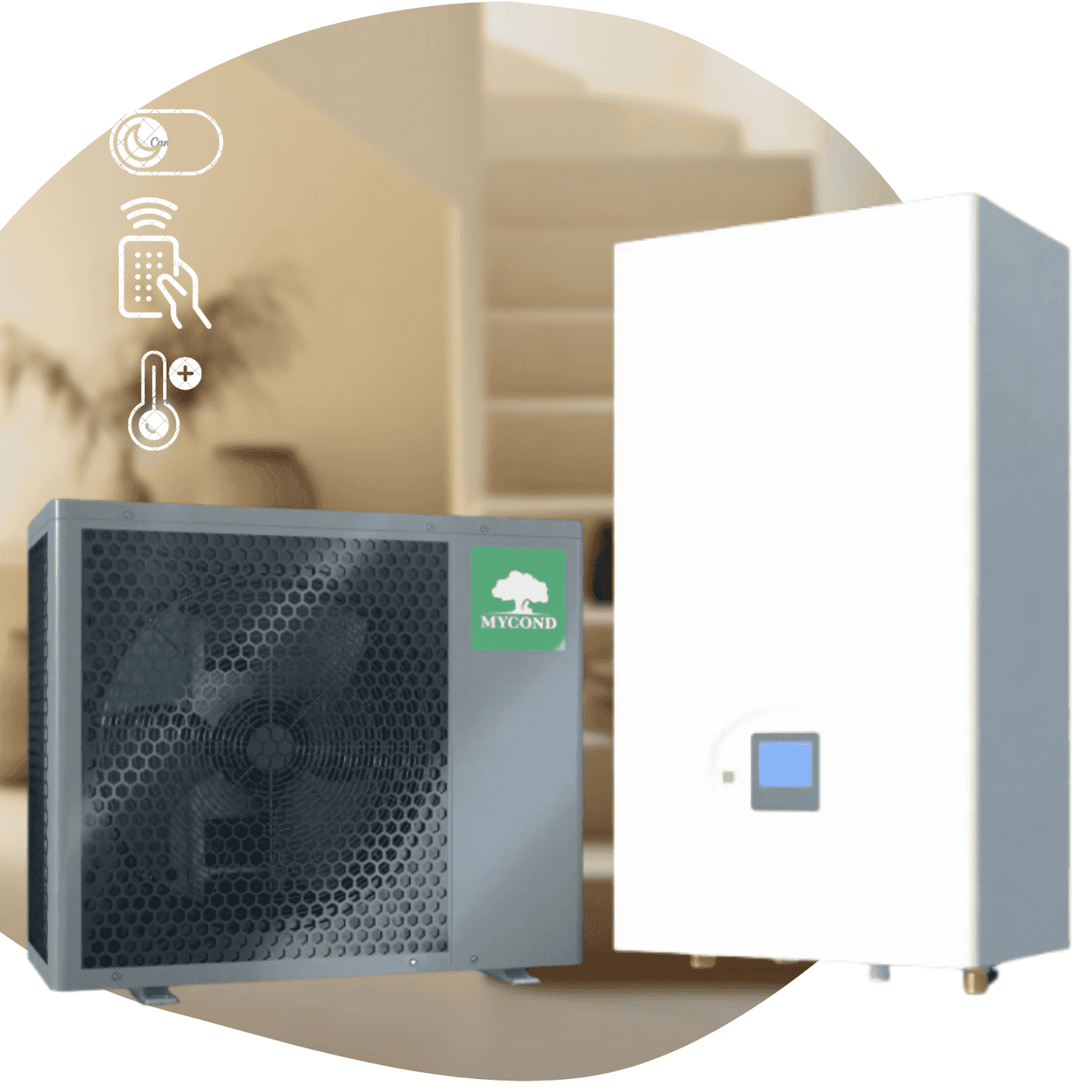 Тепловой насос MYCOND BeeHeat MHS-N10BH/MHS-U10BH воздух-вода на 9,7 кВт 220 В