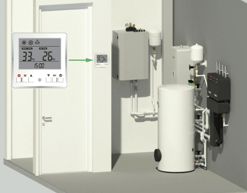 Тепловий насос MYCOND HEVI MHS-N09HH/MHS-U09HH повітря-вода на 10 кВт 220 В