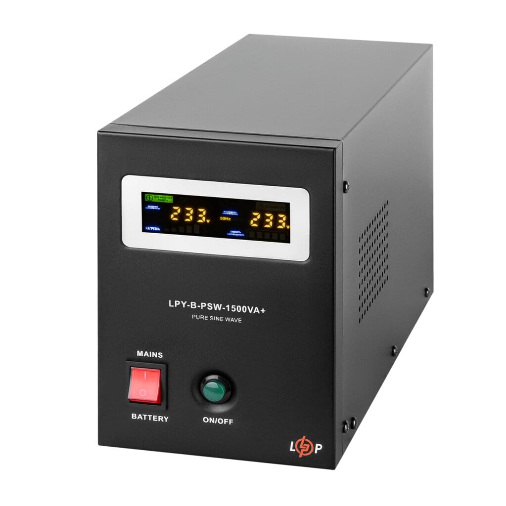 Джерело безперебійного живлення (ДБЖ) з правильною синусоїдою Logic Power 24V LPY-B-PSW-1500VA+(1050Вт) 10A/15A