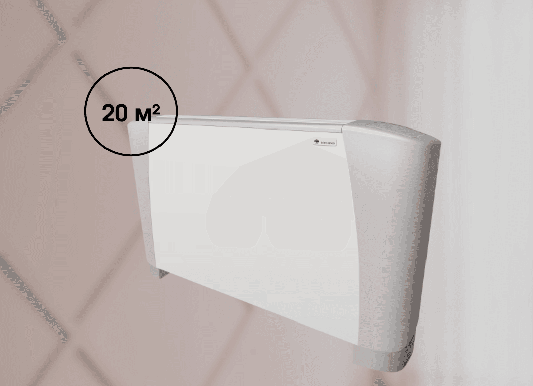 Універсальний фанкойл Mycond SEC/F 3.3 (2,61 кВт), 50 Па, площа до 20 м²