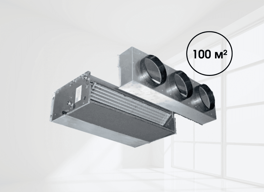 Канальний фанкойл середньонапірний Mycond HPL 73-4T/1R (9,89 кВт), площа до 100 м² (4-трубний)