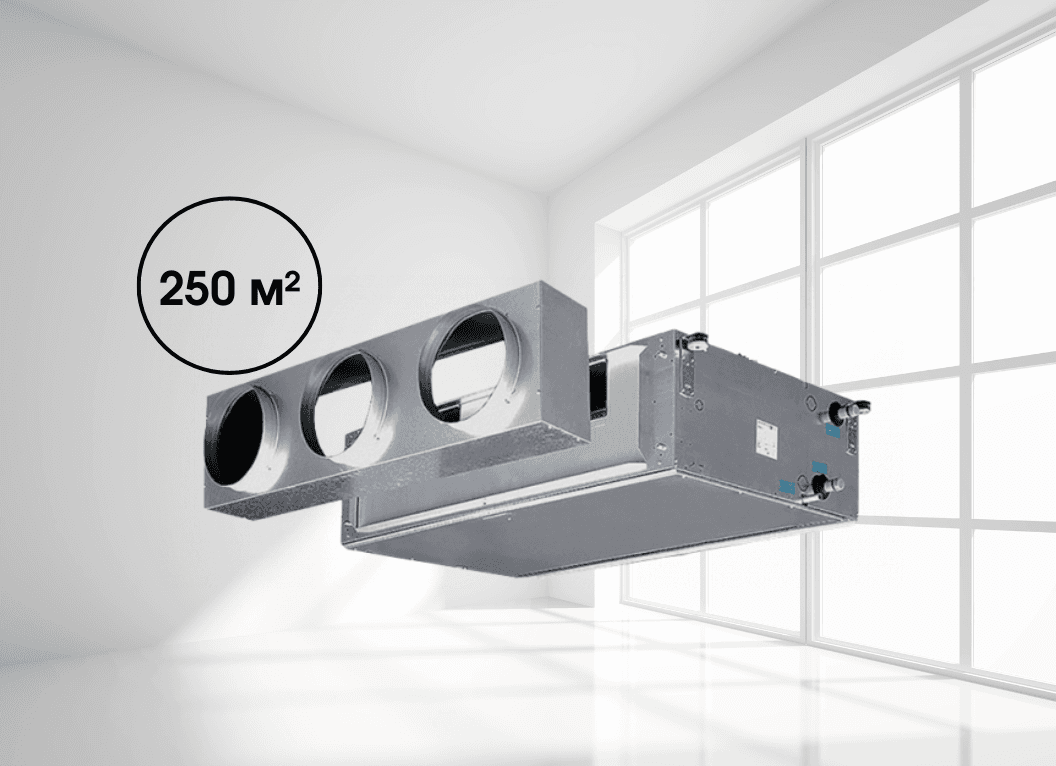 Канальний фанкойл високонапірний Mycond DFCL 74+2 (30,36 кВт), площа до 250 м² (4-трубний)