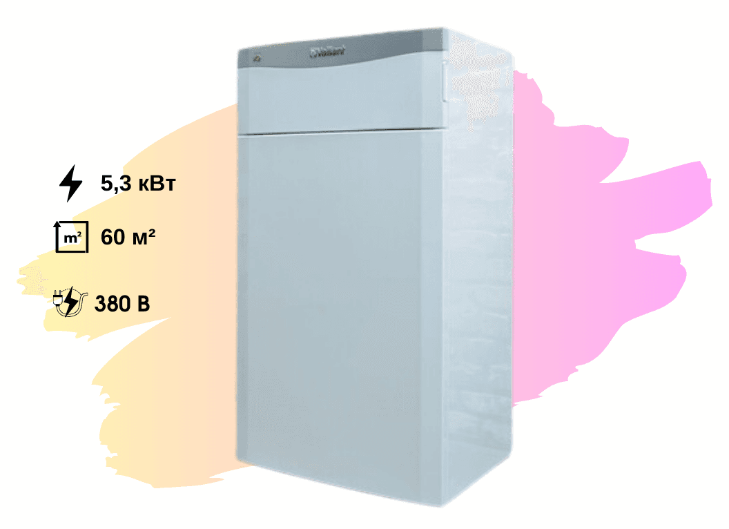 Тепловой насос геотермальный Vaillant flexoTHERM exclusive VWF 57/4 вода-вода (грунтовой) 5,3 кВт, 380V