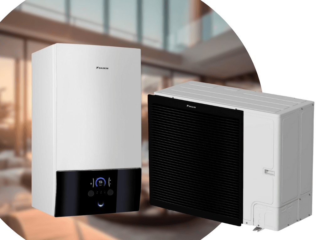 Тепловой насос Daikin Altherma 3 ERLA16DV3/EBBX16D6V на 16 кВт, 220 В, до 160 м² (водонагреватель 6 кВт)