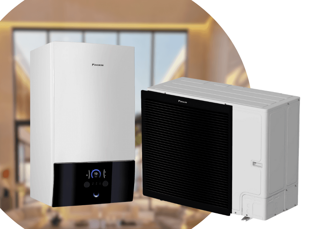 Тепловой насос Daikin Altherma 3 ERLA14DV3/EBBX16D9W на 13,4 кВт, 220 В, до 140 м² (водонагреватель 9 кВт)