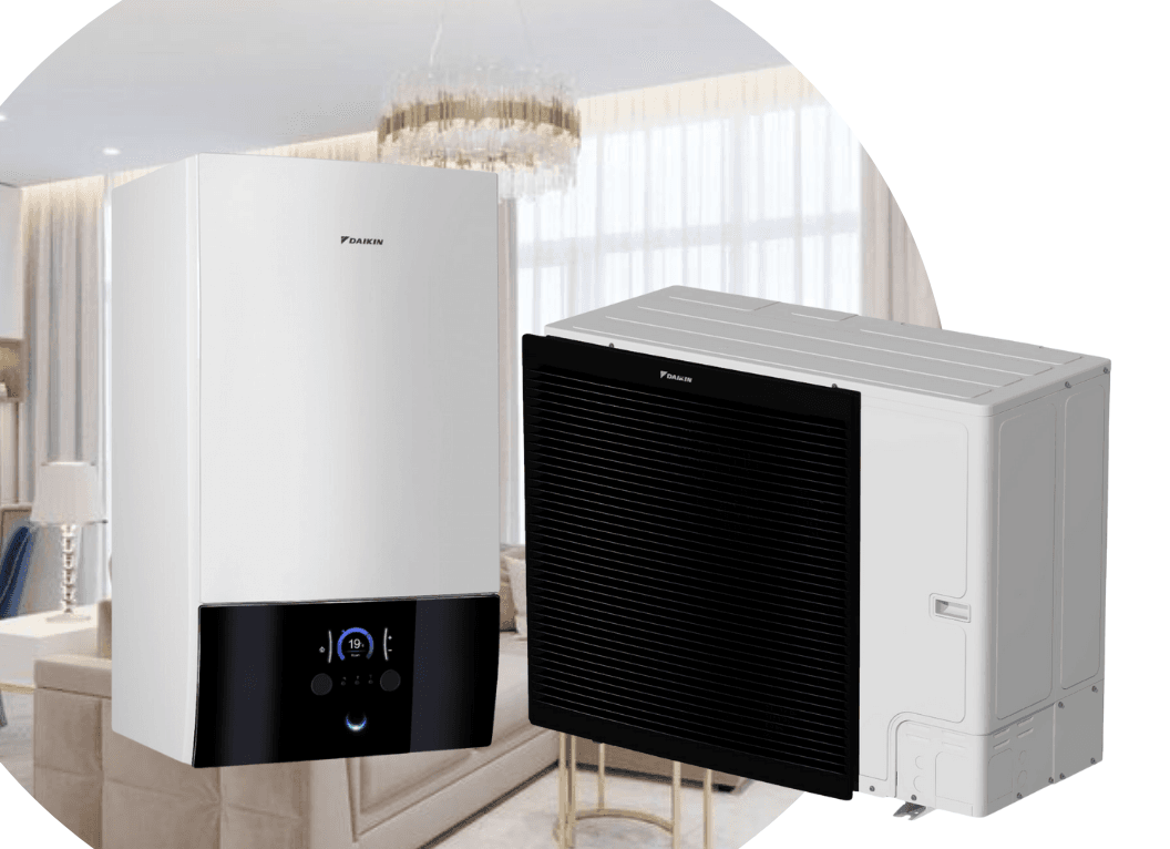 Тепловой насос Daikin Altherma 3 ERLA16DV3/EBBH16D6V на 16 кВт, 220 В, до 160 м² (водонагрівач 6 кВт)