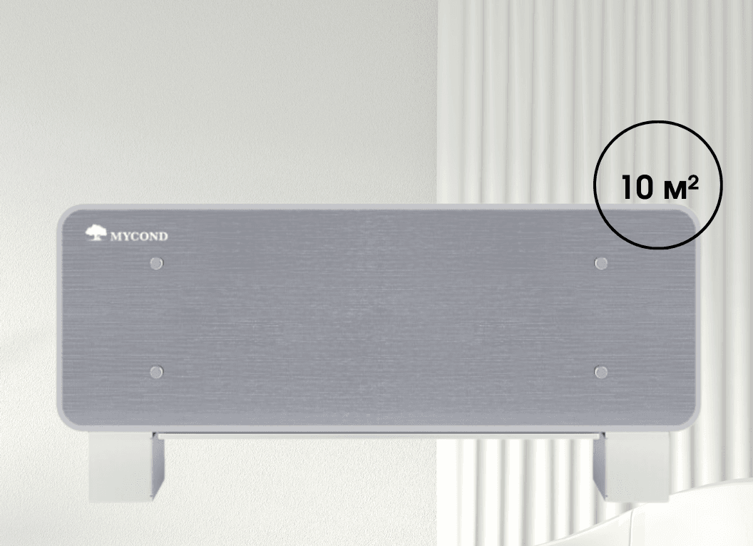 Підлоговий фанкойл Mycond SILVER GLASS LOW MC-SGL-200T2 1 кВт, площа обігріву 10 м²