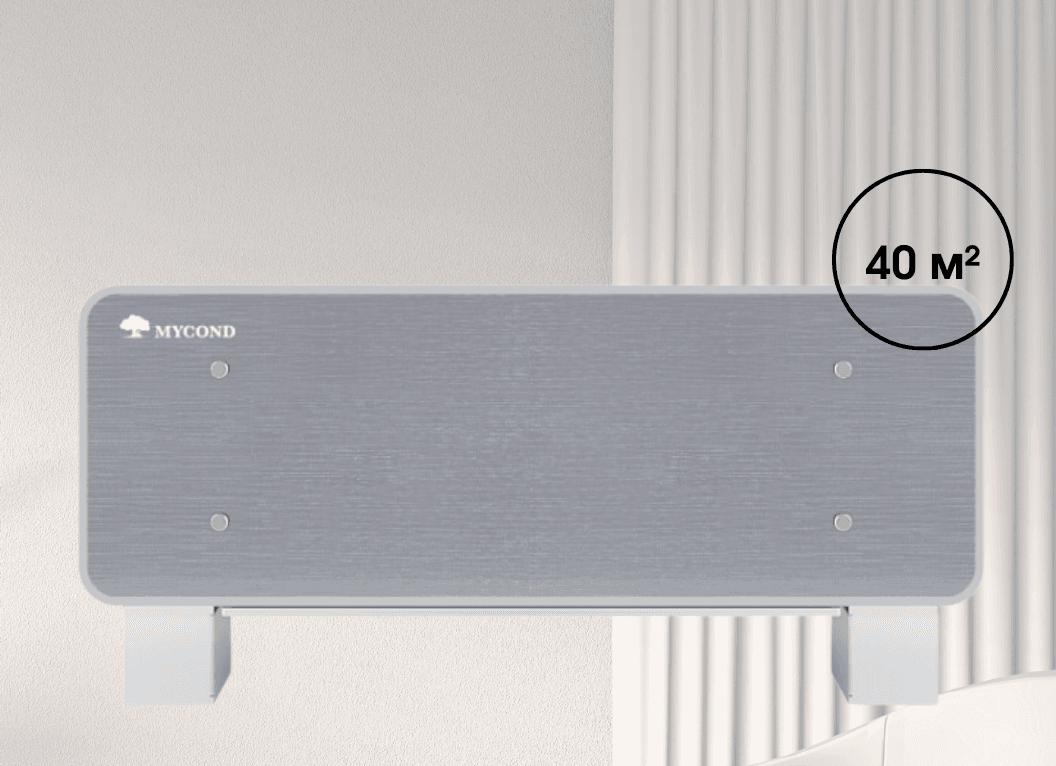 Підлоговий фанкойл Mycond SILVER GLASS LOW MC-SGL-800T2 3.6 кВт, площа обігріву 40 м²