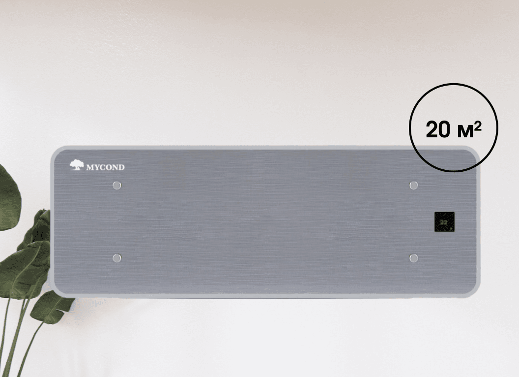 Настінний фанкойл Mycond SILVER GLASS WALL MC-SGW-400T2 1.8 кВт, площа обігріву 20 м²