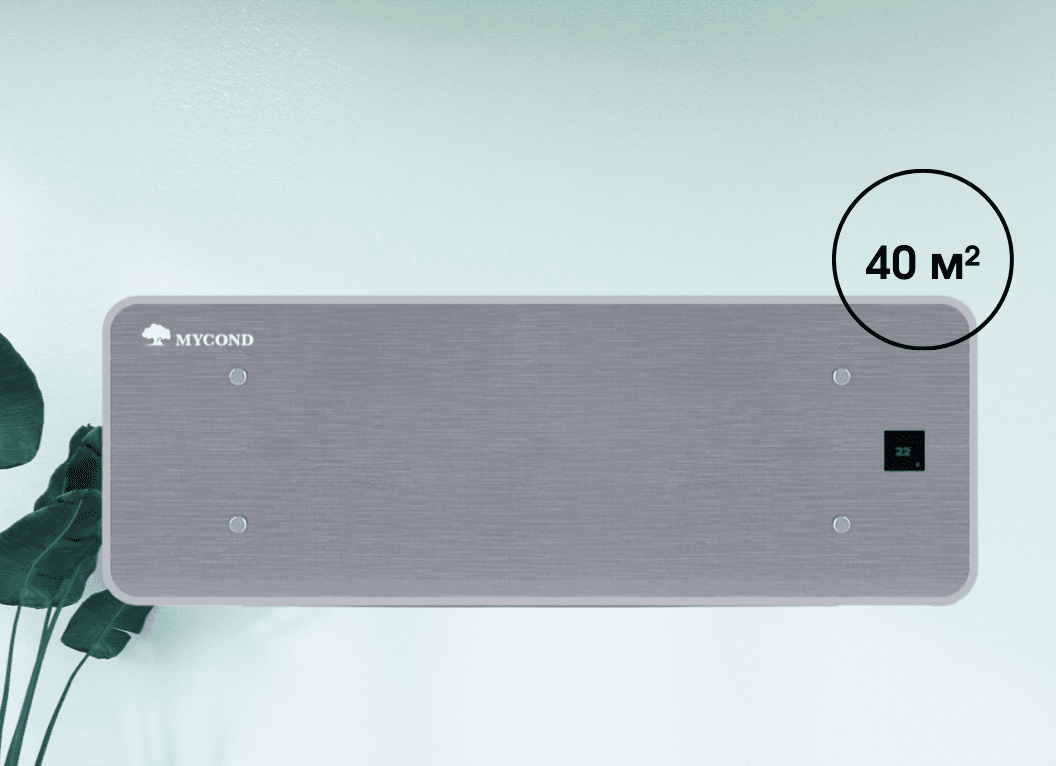 Настінний фанкойл Mycond SILVER GLASS WALL MC-SGW-800T2 3,8 кВт, площа обігріву 40 м²