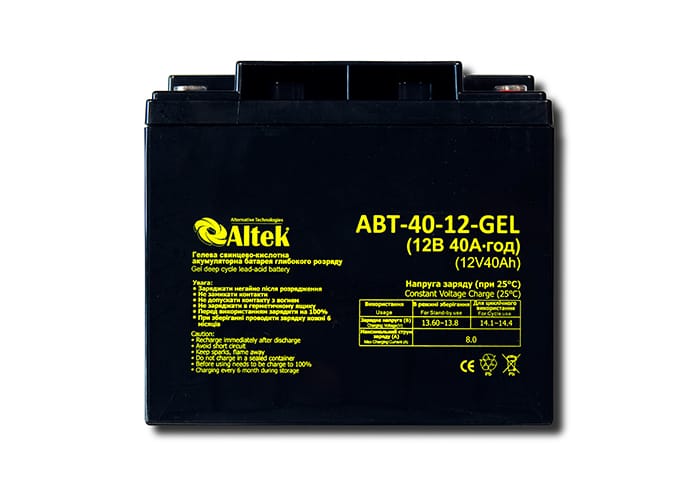 Акумулятор Altek ABT-40Аh/12V AGM для систем безперебійного живлення