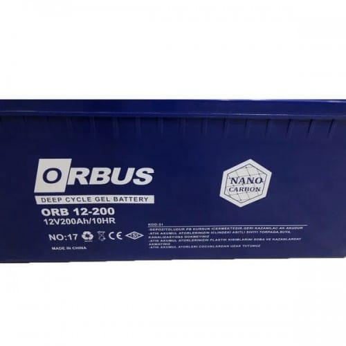 Акумулятор гелевий ORBUS CG12200 200Ah 12V GEL для використання з ДБЖ