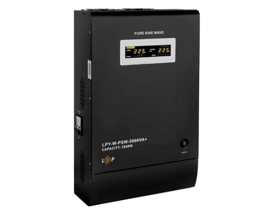 Джерело безперебійного живлення LogicPower (ДБЖ) з правильною синусоїдою 48V LPY-W-PSW-5000VA+(3500Вт)10A/20A