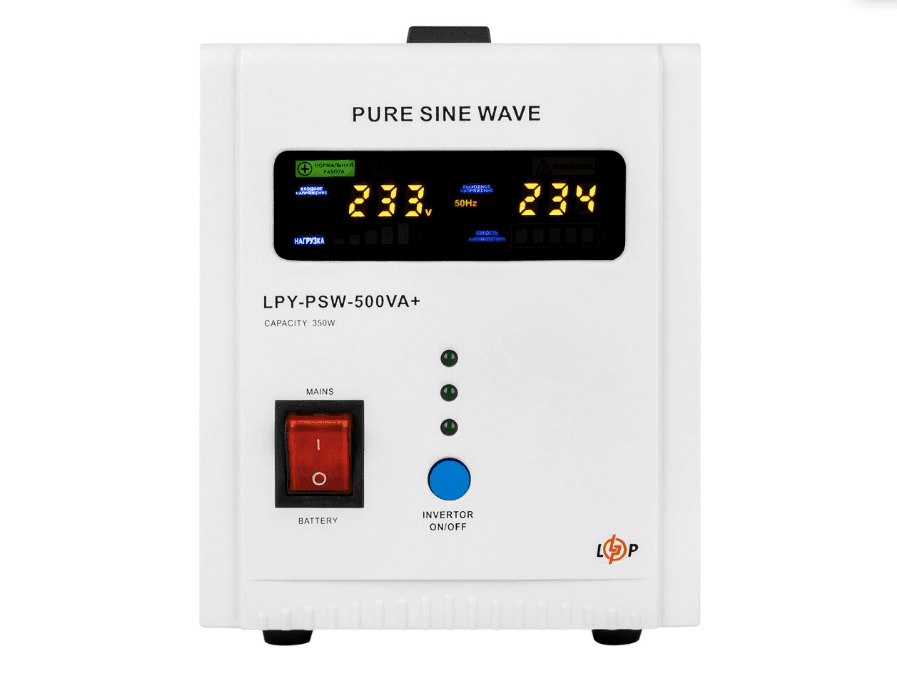 Источник бесперебойного питания (ИБП) Logic Power с правильной синусоидой 12V LPY-PSW-500VA+ (350Вт) 5A/10A