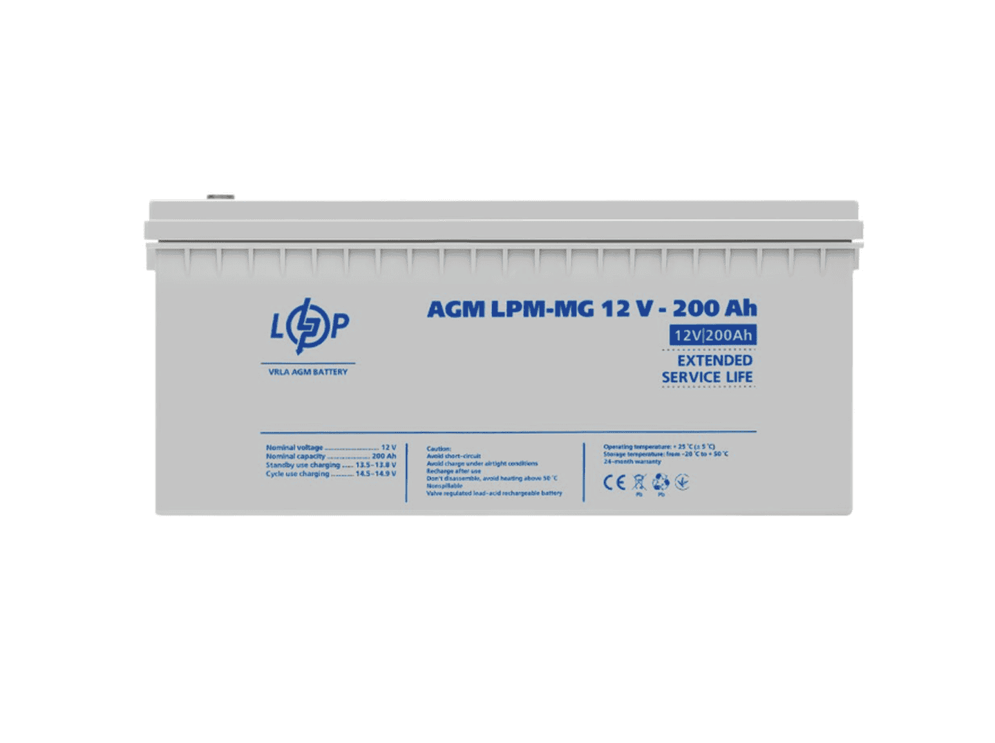Акумулятор мультигелевий LogicPower LPM-MG 12V – 200 Ah для ДБЖ, для сонячних батарей, для аварійного освітлення