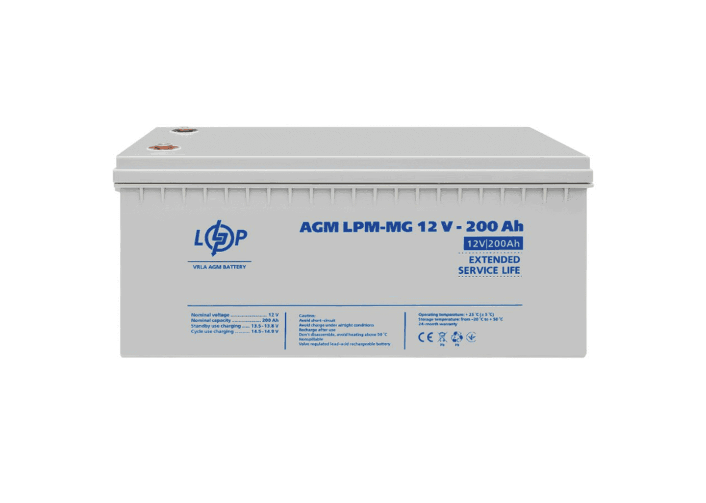 Акумулятор мультигелевий LogicPower LPM-MG 12V – 200 Ah для ДБЖ, для сонячних батарей, для аварійного освітлення