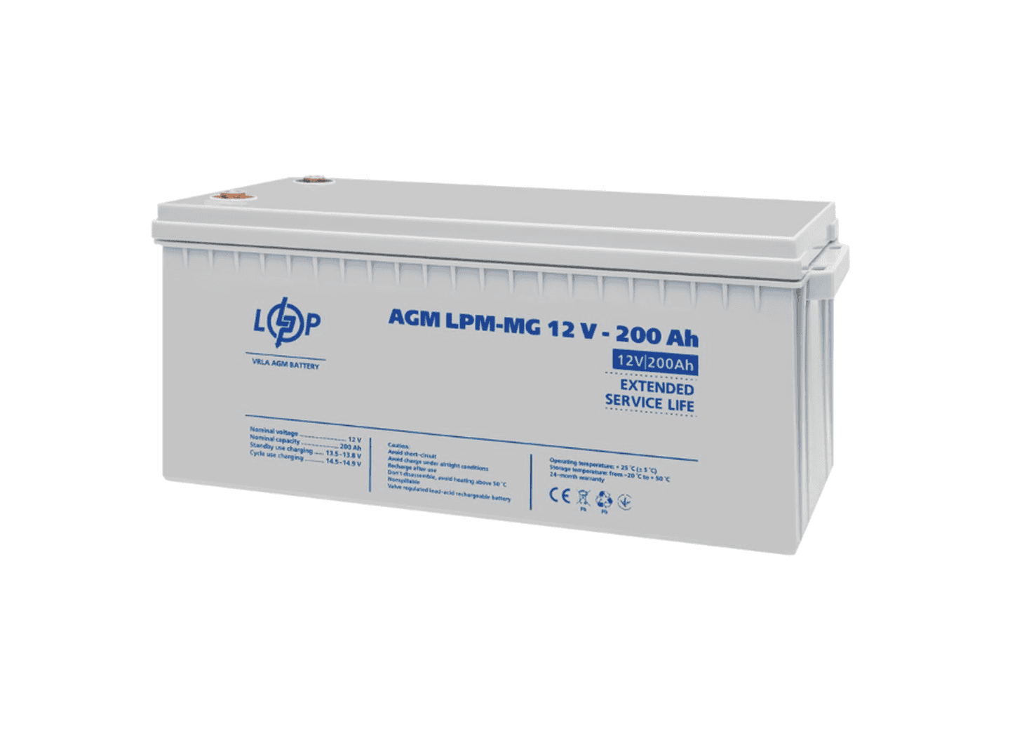 Акумулятор мультигелевий LogicPower LPM-MG 12V – 200 Ah для ДБЖ, для сонячних батарей, для аварійного освітлення