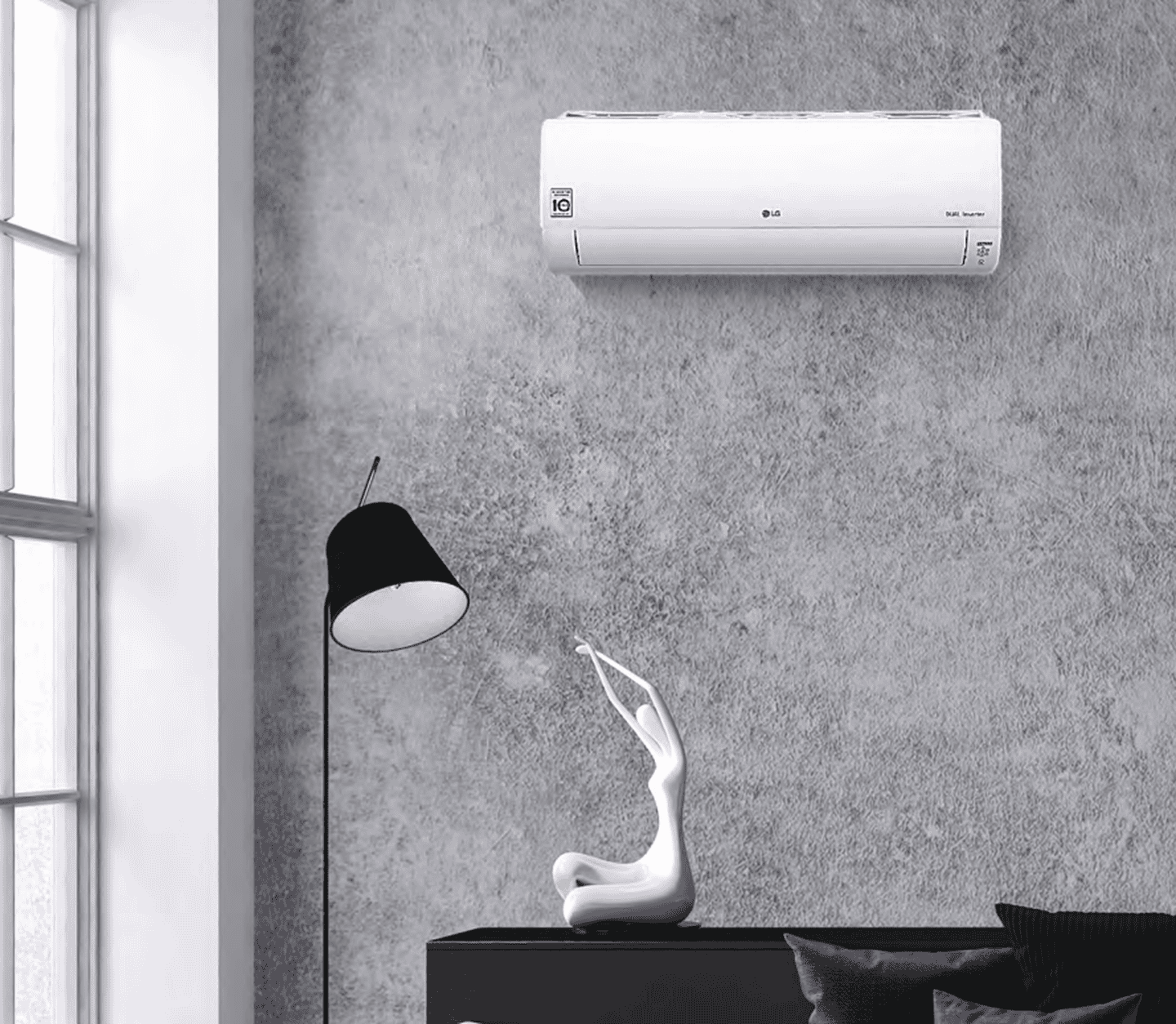 Кондиціонер LG ArtCool AB09BK.NSJR до 25 кв.м, 2,5 кВт, фреон R32, інверторний