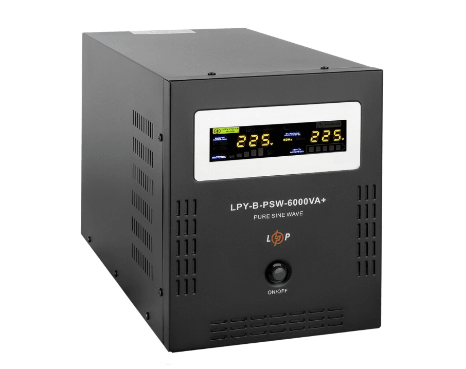 Джерело безперебійного живлення LogicPower (ДБЖ) з правильною синусоїдою 48В LPY-B-PSW-6000VA+(4200Вт)10A/20A