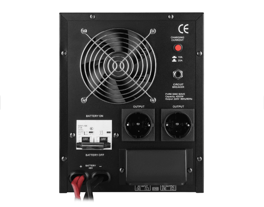 Джерело безперебійного живлення LogicPower (ДБЖ) з правильною синусоїдою 48В LPY-B-PSW-6000VA+(4200Вт)10A/20A