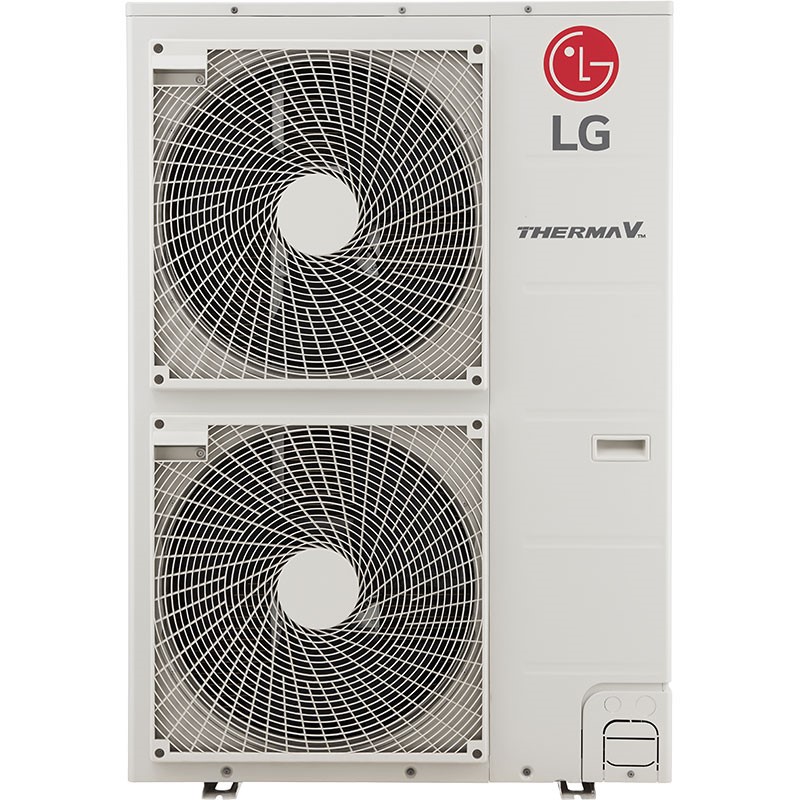 Інверторний тепловий насос LG Therma V Hydrosplit (HU121MRB.U30RU/HN1600MC.NK1RU) на 12 кВт, до 120 кв. м, (робота при -25°C), 220 В