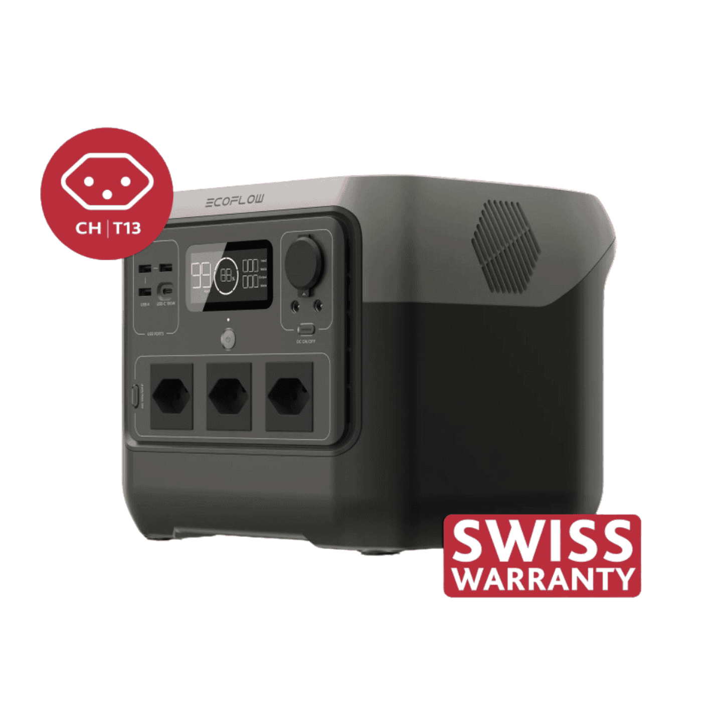 Зарядна станція EcoFlow RIVER 2 Pro EU (718 Вт·год) ZMR620-B-EU зі швейцарською розеткою та перехідниками, портативна, переносна
