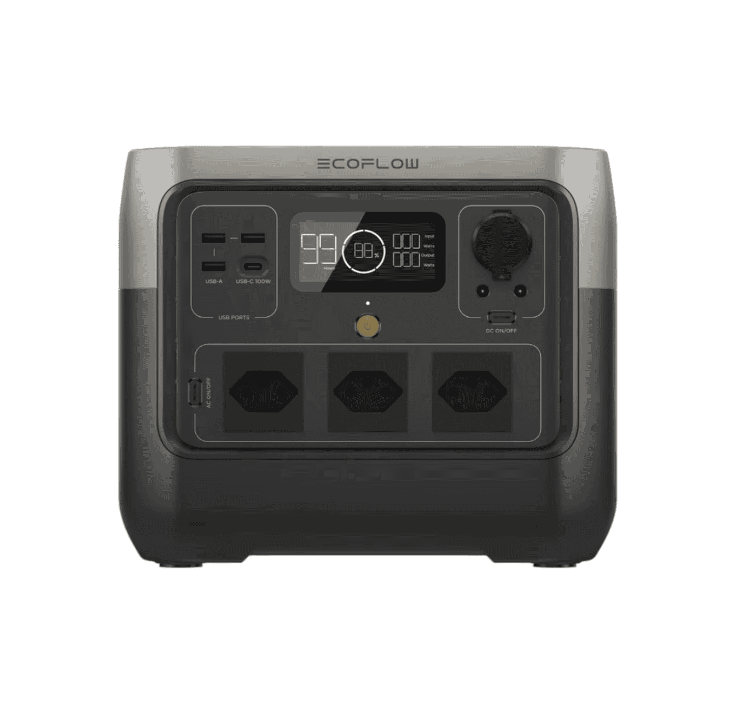 Зарядна станція EcoFlow RIVER 2 Pro EU (718 Вт·год) ZMR620-B-EU зі швейцарською розеткою та перехідниками, портативна, переносна