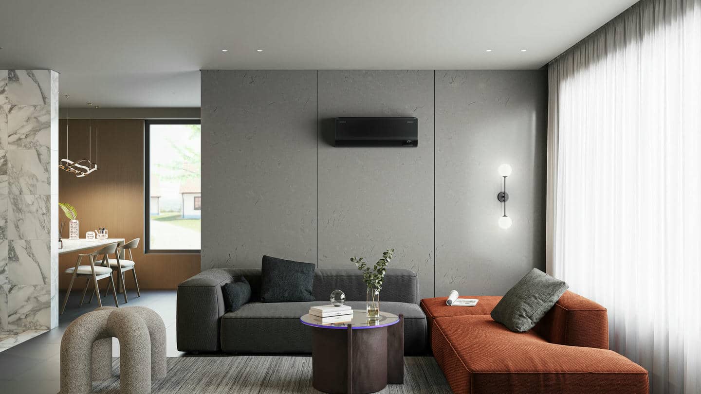 Кондиционер Samsung Black Diamond WindFree AR12BXFAMWKNUABDK 3,5 кВт, до 35 кв.м, фреон R32, инверторный до -22°C