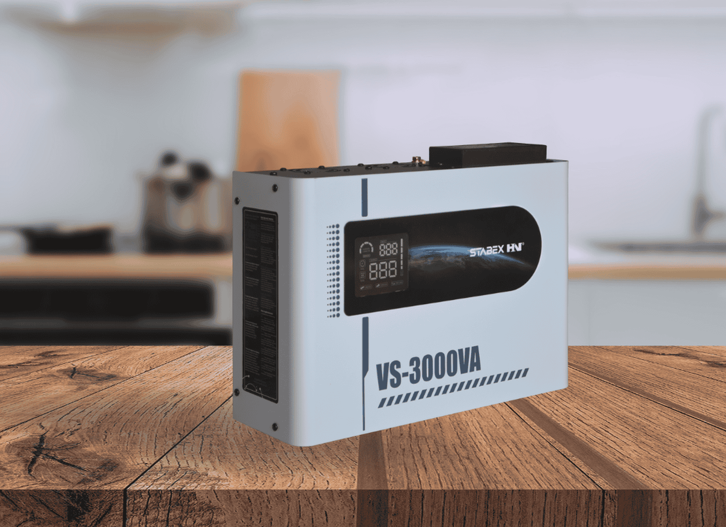 Стабілізатор напруги Stabex VS-3000VA, потужність 3500 Вт, симісторний, 16 ключів, підходить для сонячних інверторів
